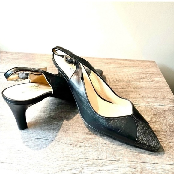 Brenda Zaro Point Toe Sling Back Heels - Picture 6 of 16
